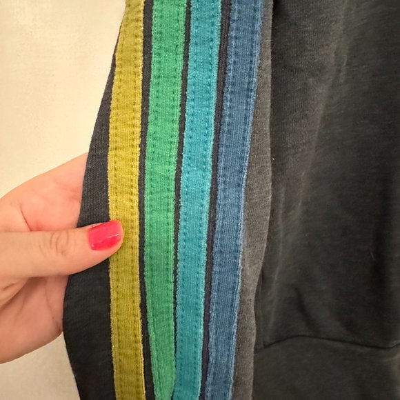 AVIATOR NATION Bolt Fade Sweatshirt In Charcoal/ Green - XS - Picture 5 of 7